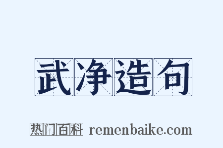武净造句是什么意思的图片